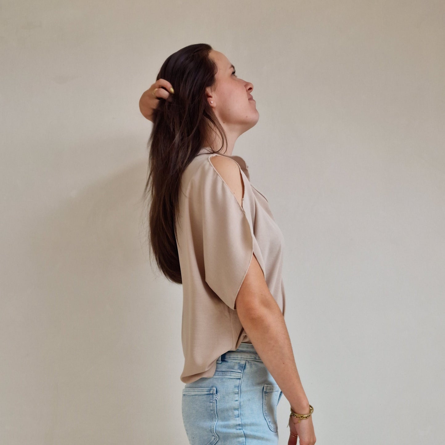 Blouse, beige