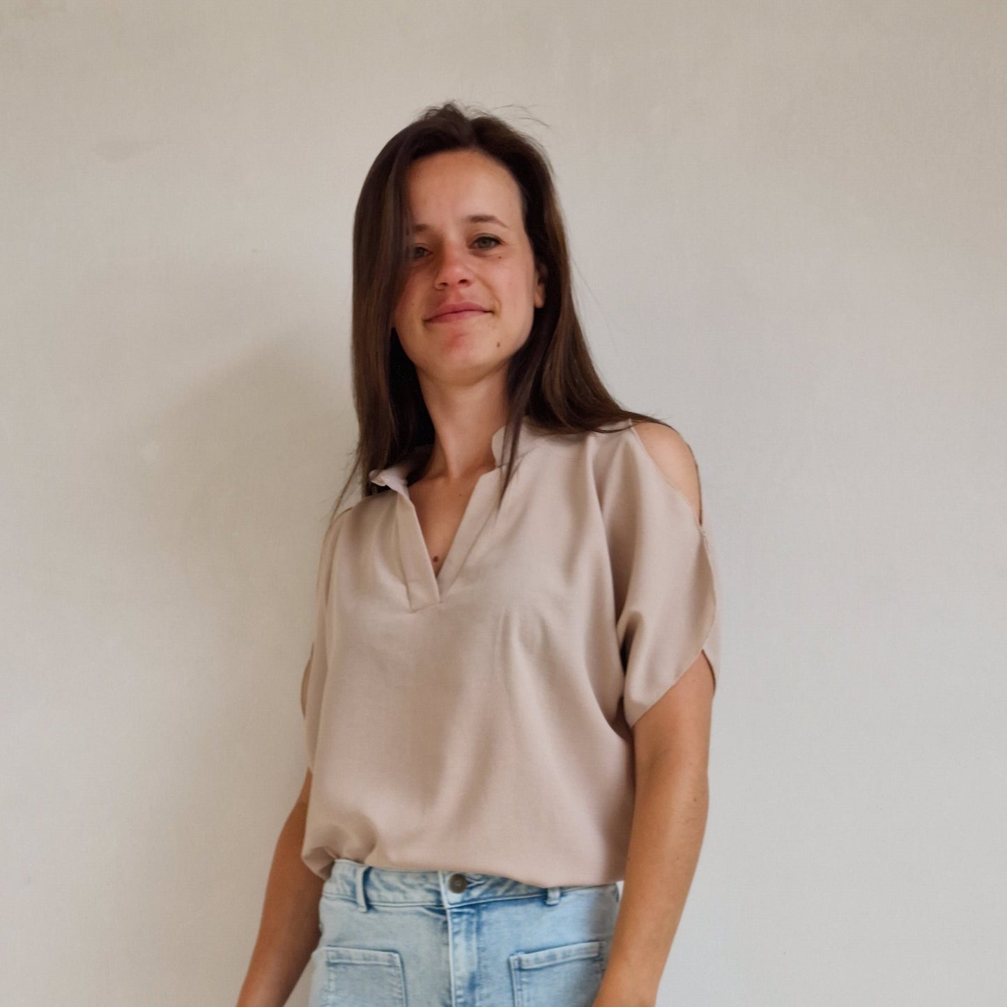 Blouse, beige