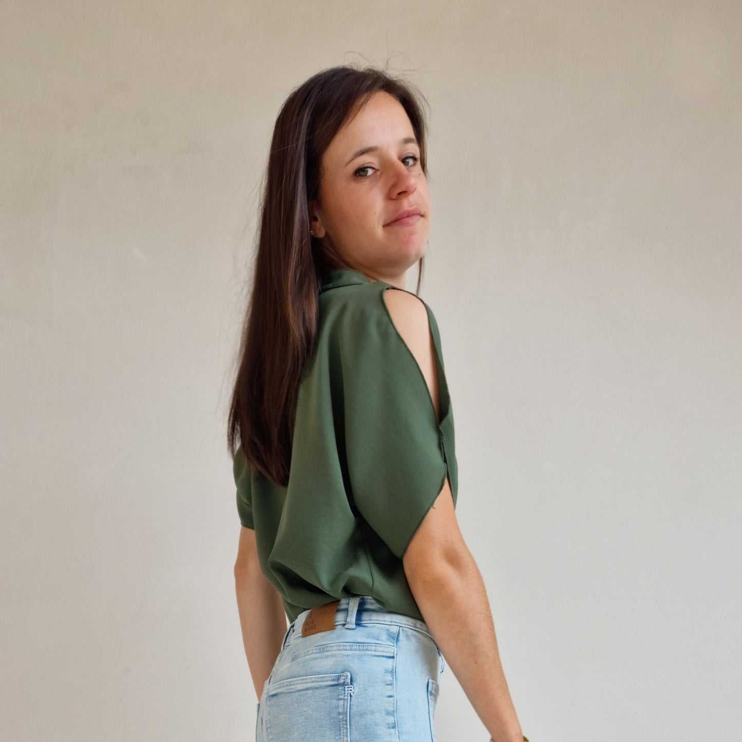 Blouse, kaki