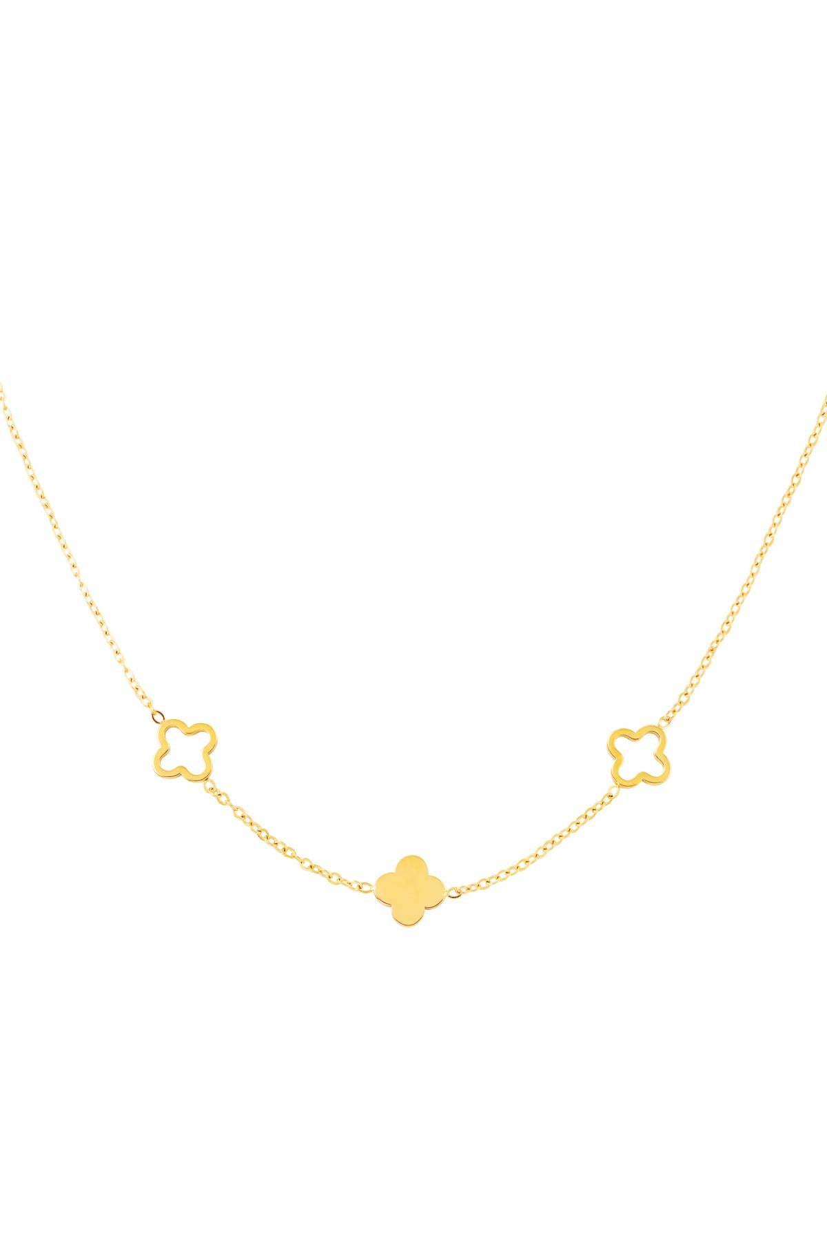 Necklace clovers - Gold Color