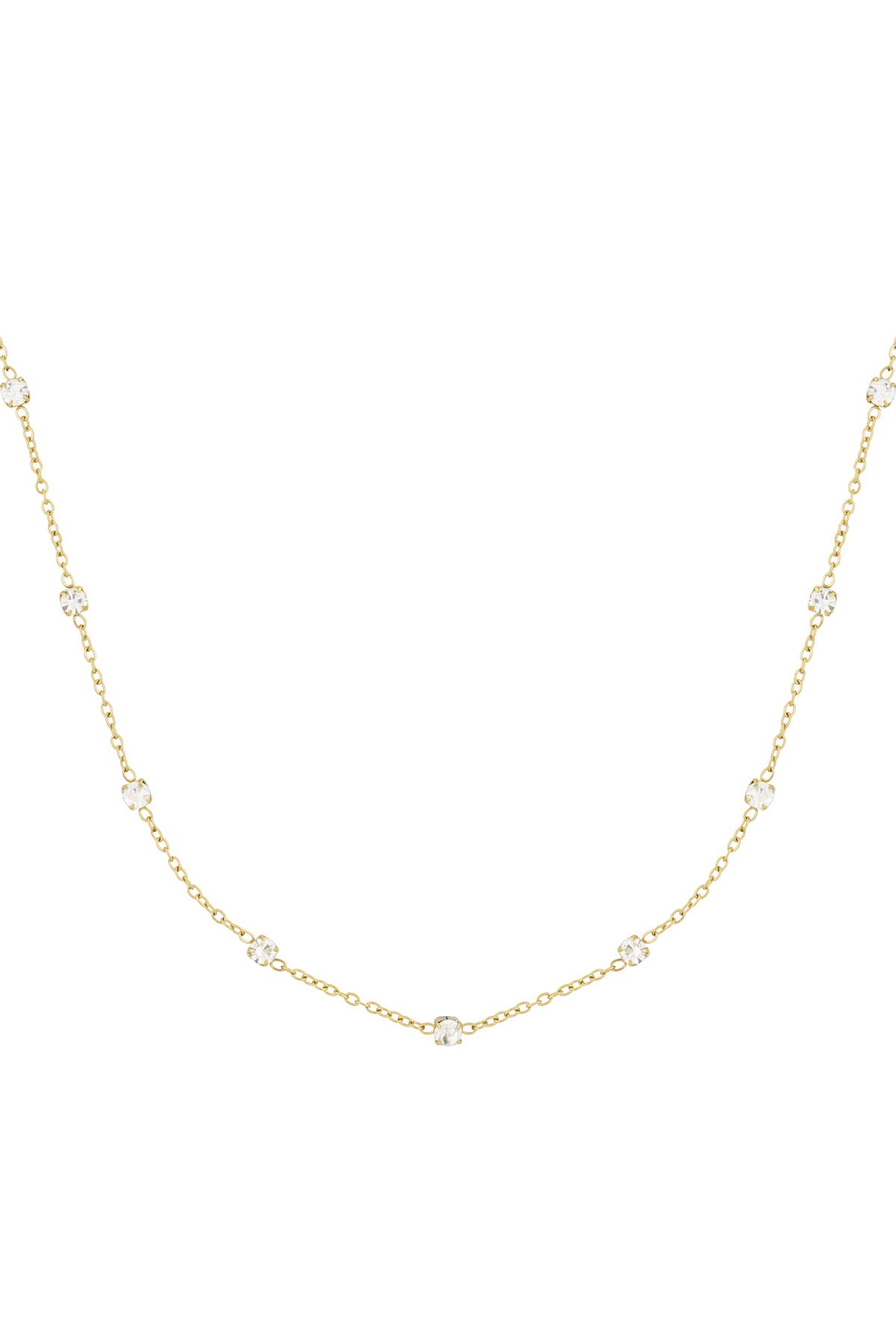 Diamond whisper necklace - Gold color