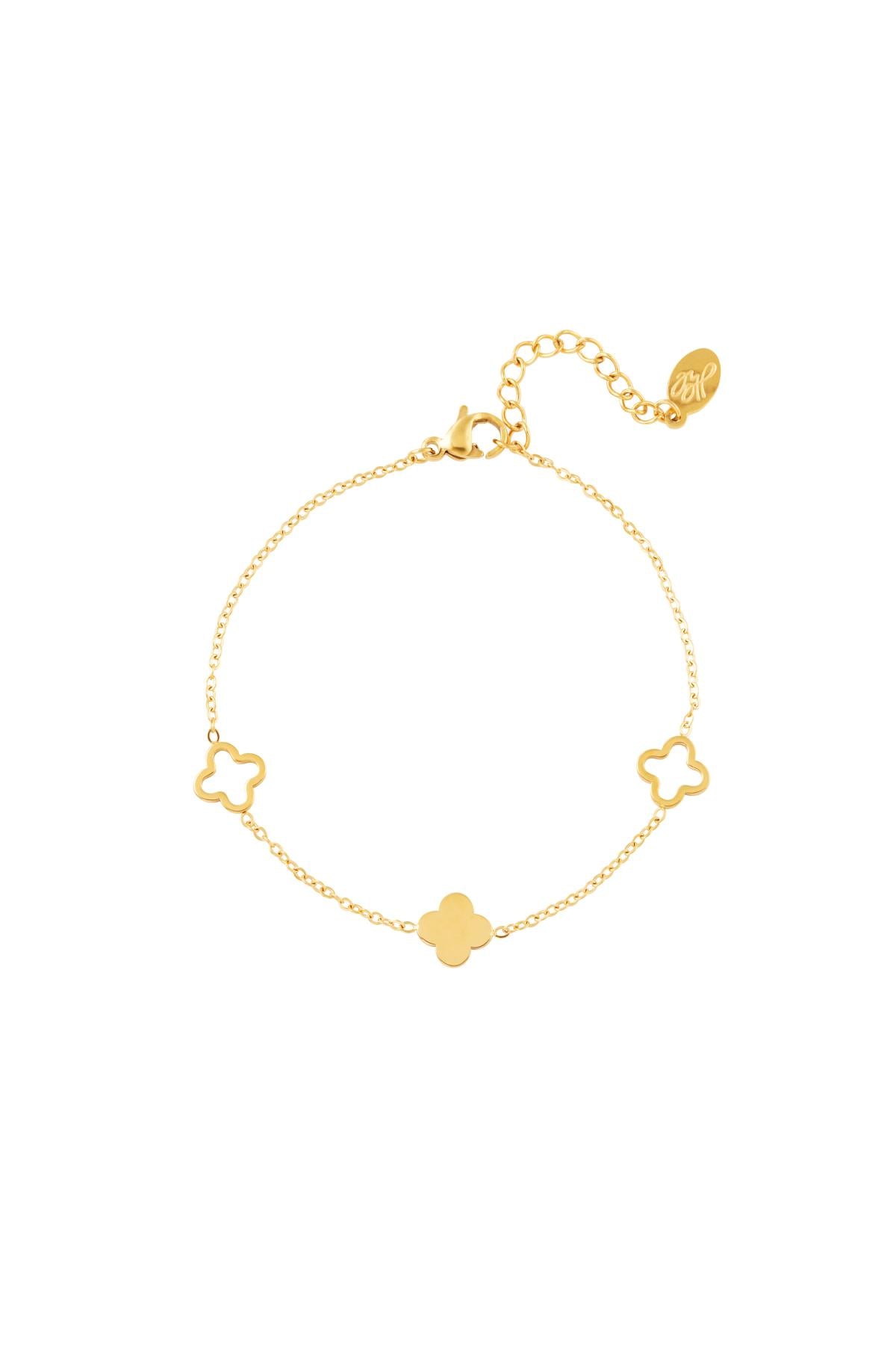 Bracelet clovers - Gold Color