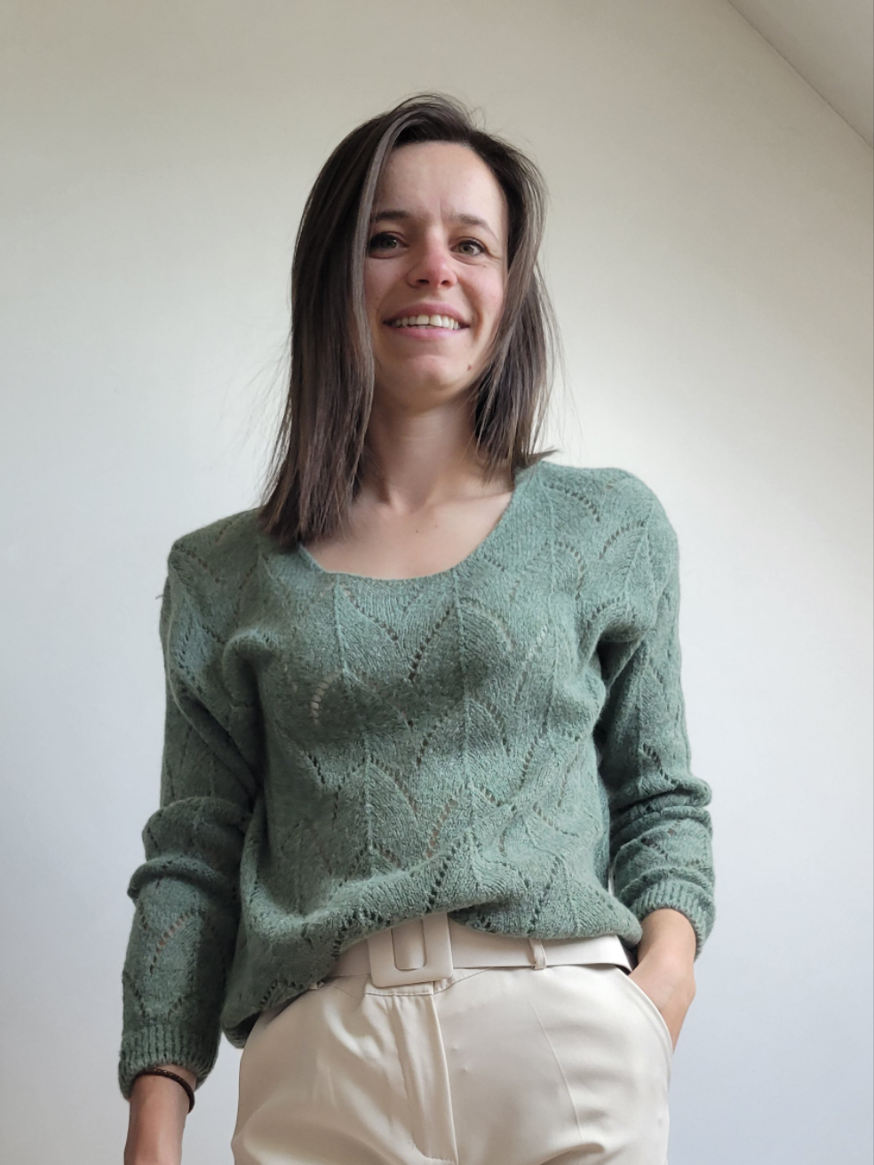 Openwork sweater