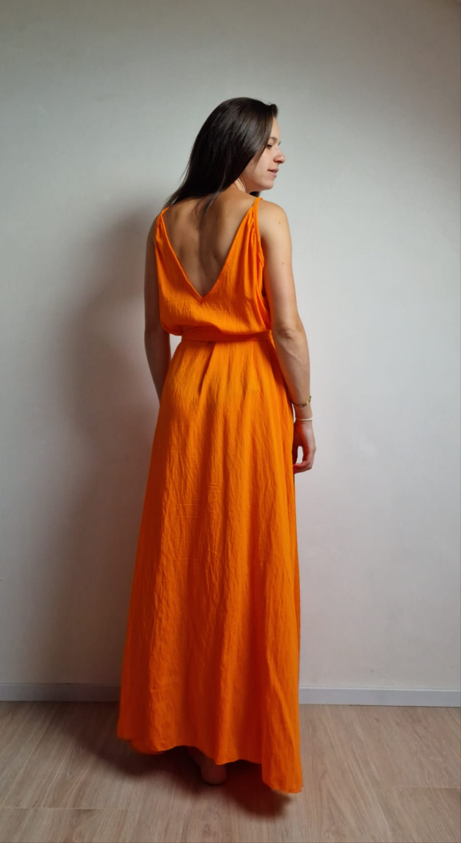 Flowey jurk - Orange