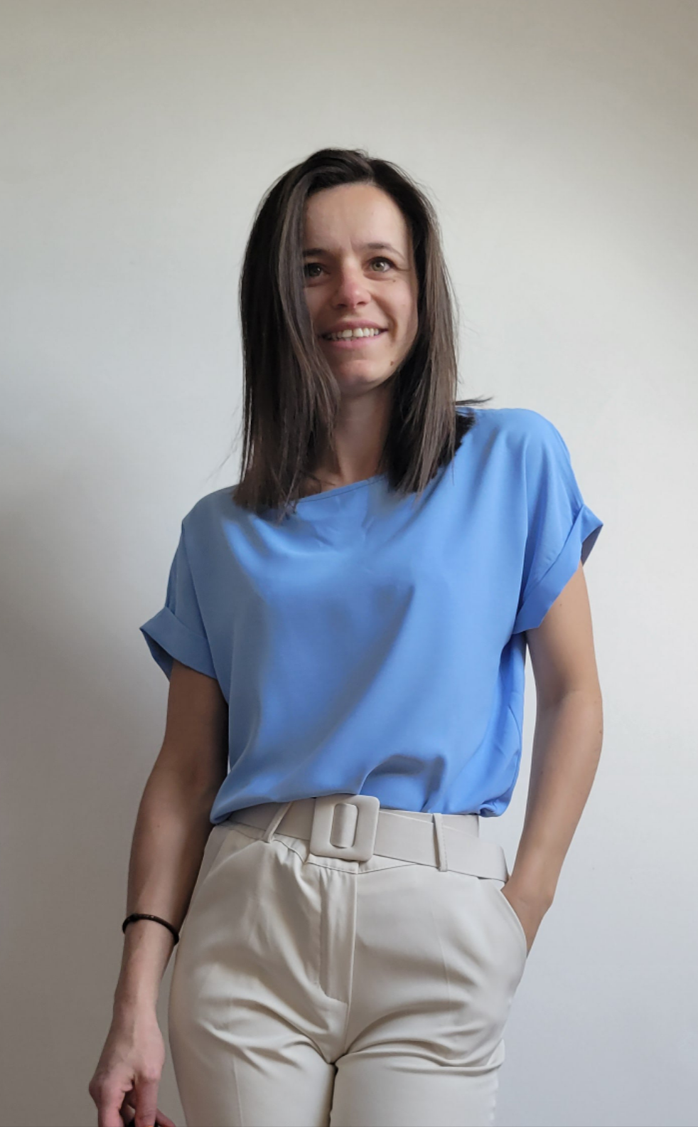 Blouse, blauw