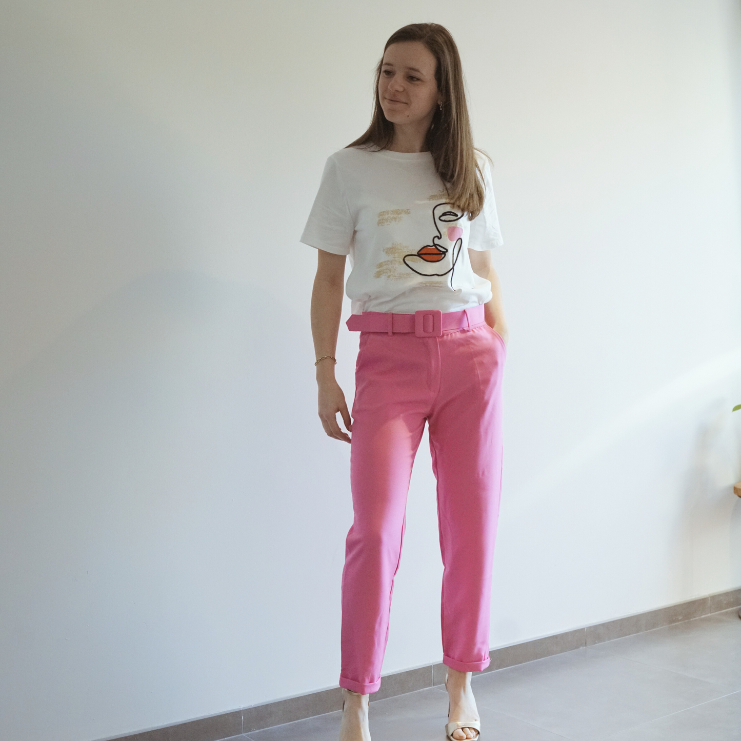 Broek marthe, roze
