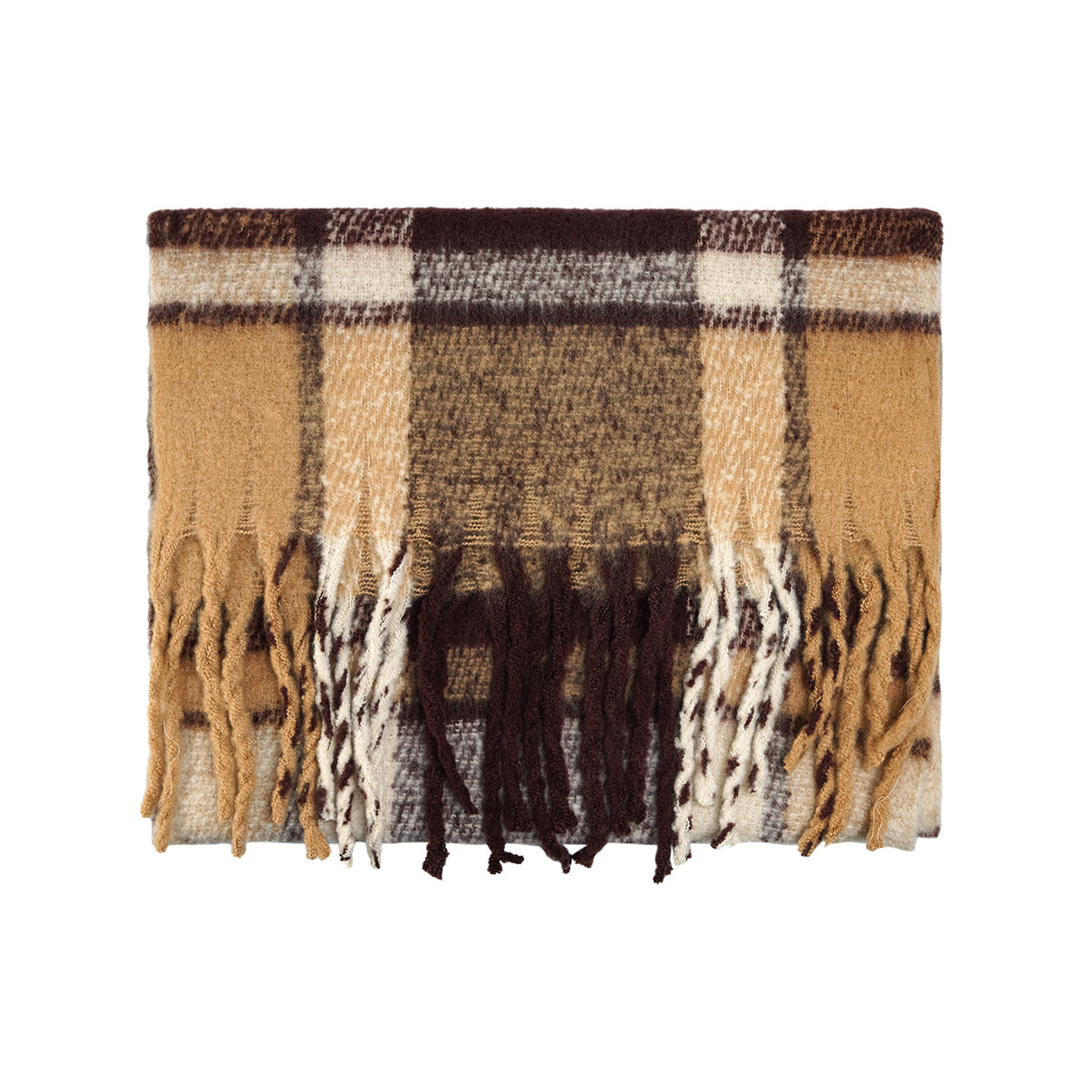 Sjaal geruite kleuren, bruin