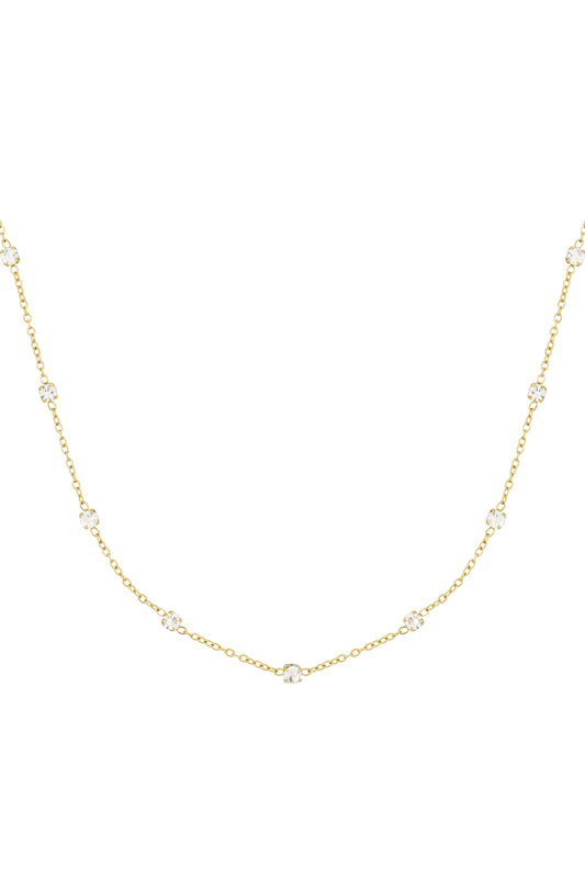 Diamond whisper necklace - Gold color