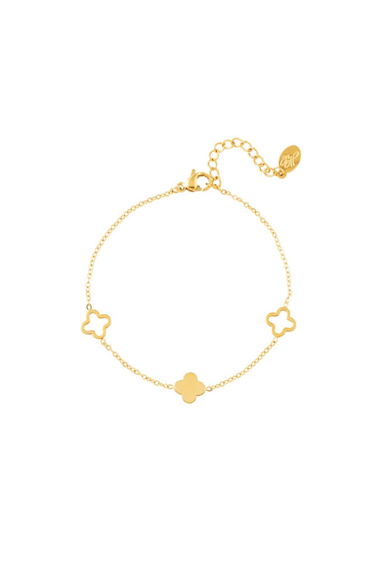 Bracelet clovers - Gold Color