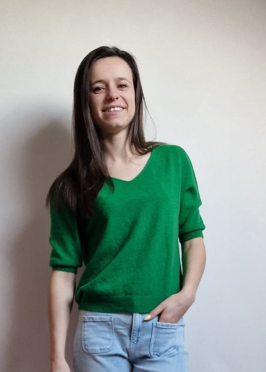 Very soft knit sweater, groen