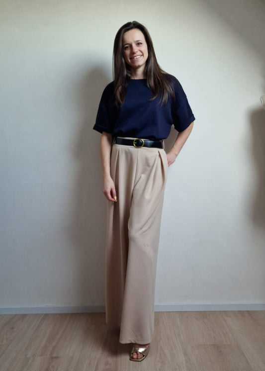 Pants with pockets, Beige