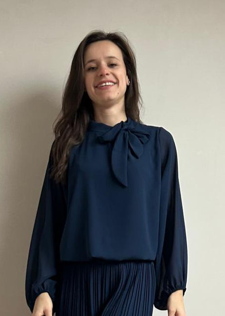 Blouse met Strikdetail en Soepele Mouwen, navy