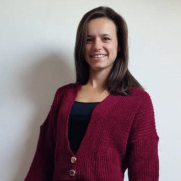 Knit Cardigan met Gouden Knopen - burgundy