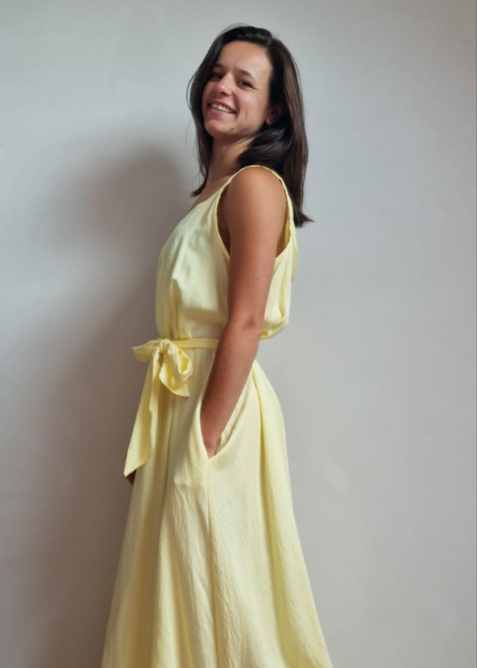 Flowey jurk -Yellow