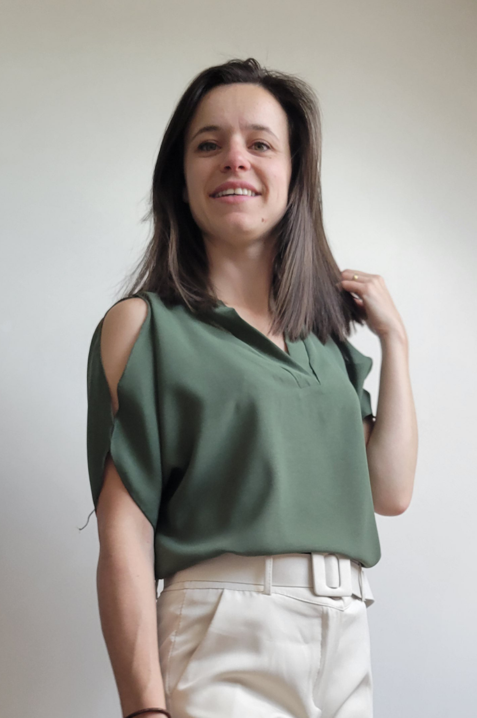 Blouse, kaki